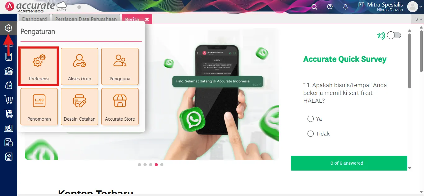 cara mencatat pengisian nomor seri